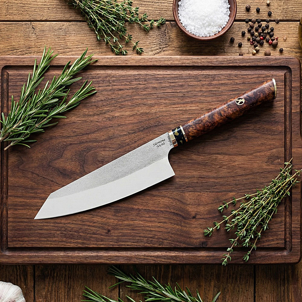 Sürmene El Yapımı N690 Bunka Şef Bıçağı 18.5 cm
