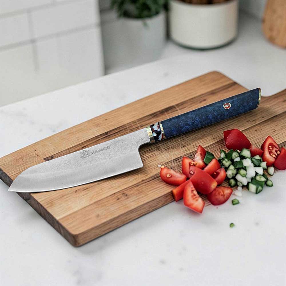 Sürmene El Yapımı N690 Santoku Şef Bıçağı