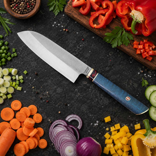 Sürmene El Yapımı N690 Santoku Şef Bıçağı