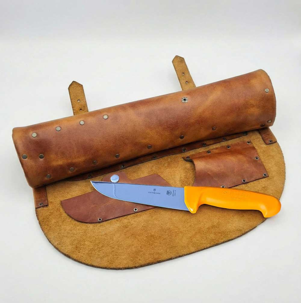 El Yapımı Özel Deri Çantalı Victorinox Swibo Kasap Seti