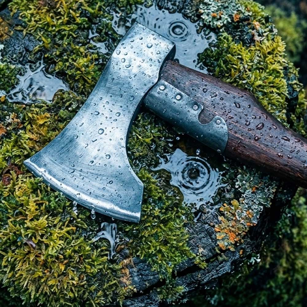 Yekpare Dövme Çelik Kamp Baltası